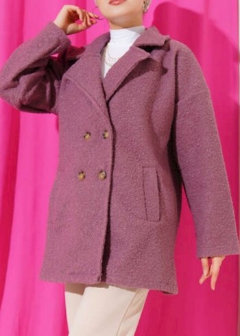 Düğmeli buklet kaban - Görsel 2