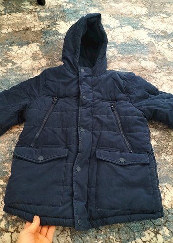 Erkek Çocuk Lacivert Kapüşonlu Kışlık Mont - Görsel 3