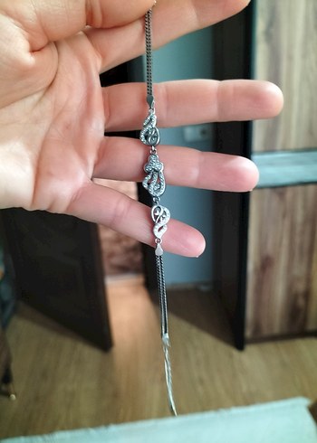 925 ayar gümüş taşlı bileklik - Görsel 3