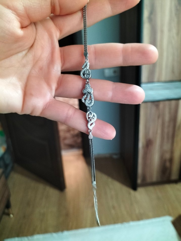 925 ayar gümüş taşlı bileklik - Görsel 3