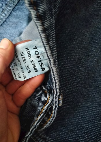 Kadın Mavi Rahat Kesim Midi Kot Pantolon - Görsel 5