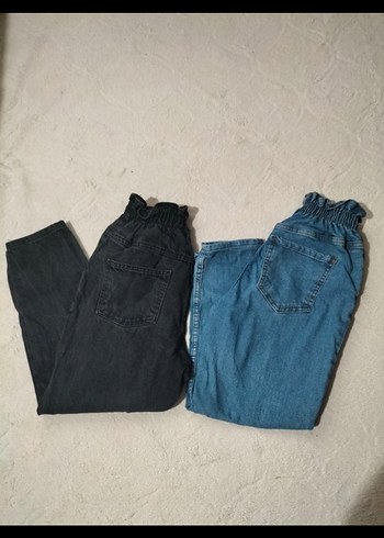 Diğer beli lastikli kadın kot pantolon