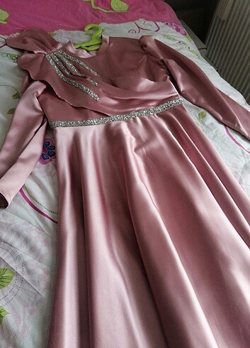 #abiye #saten #pembe - Görsel 5