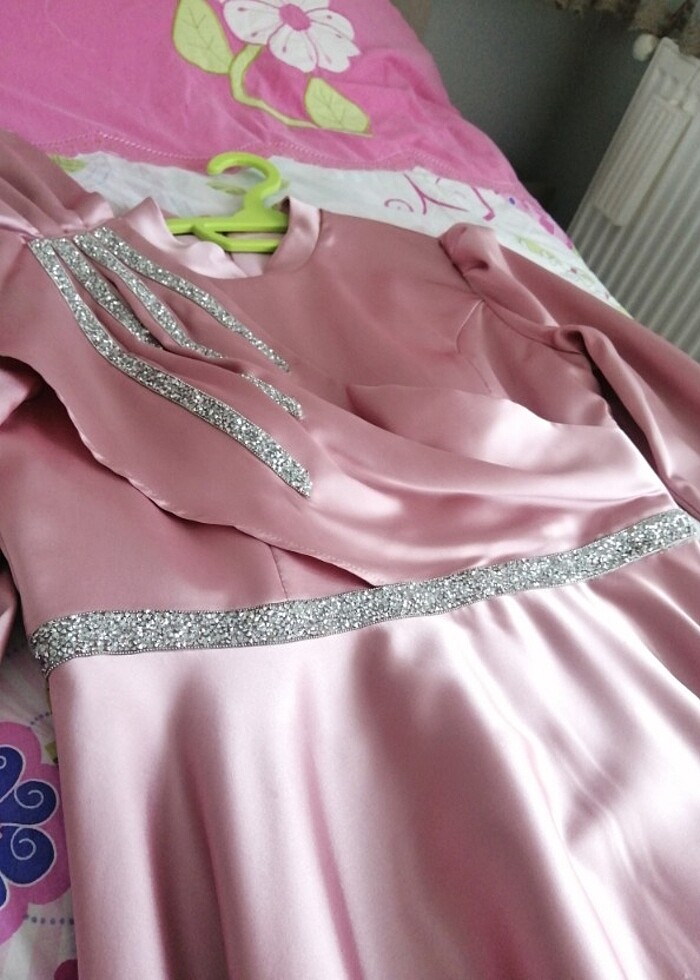 #abiye #saten #pembe - Görsel 3