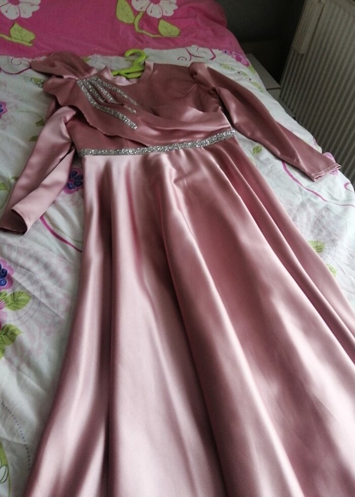 #abiye #saten #pembe - Görsel 4