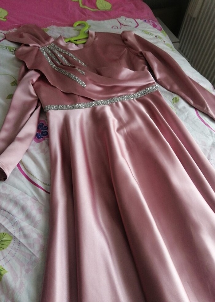 #abiye #saten #pembe - Görsel 5