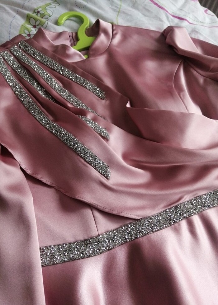 #abiye #saten #pembe - Görsel 2