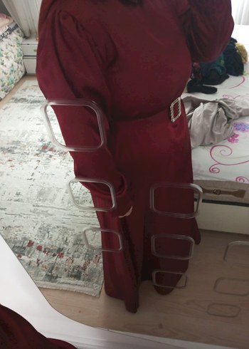 #bordo #elbise #tesettür - Görsel 4