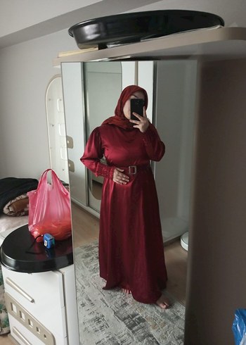 #bordo #elbise #tesettür - Görsel 7