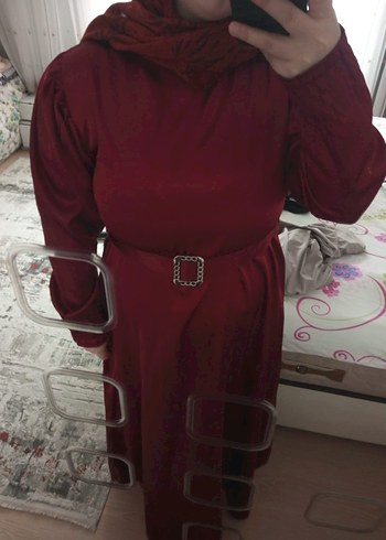 #bordo #elbise #tesettür - Görsel 2