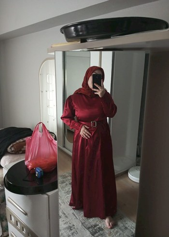 #bordo #elbise #tesettür - Görsel 5