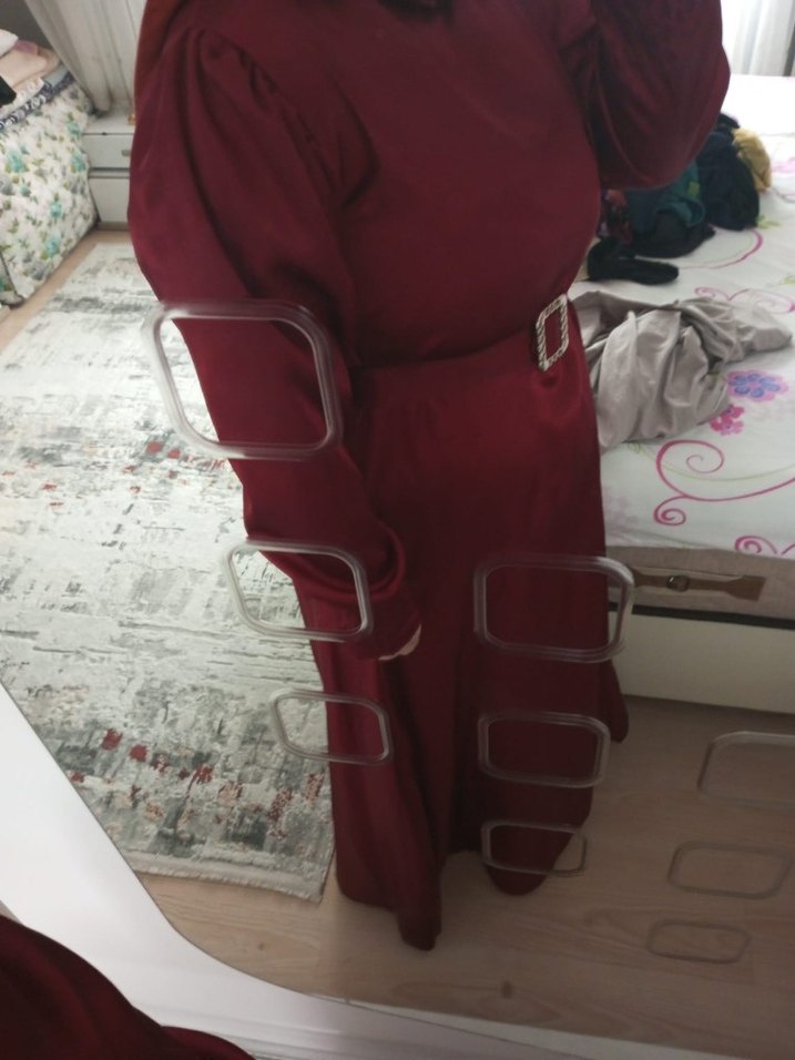 #bordo #elbise #tesettür - Görsel 4