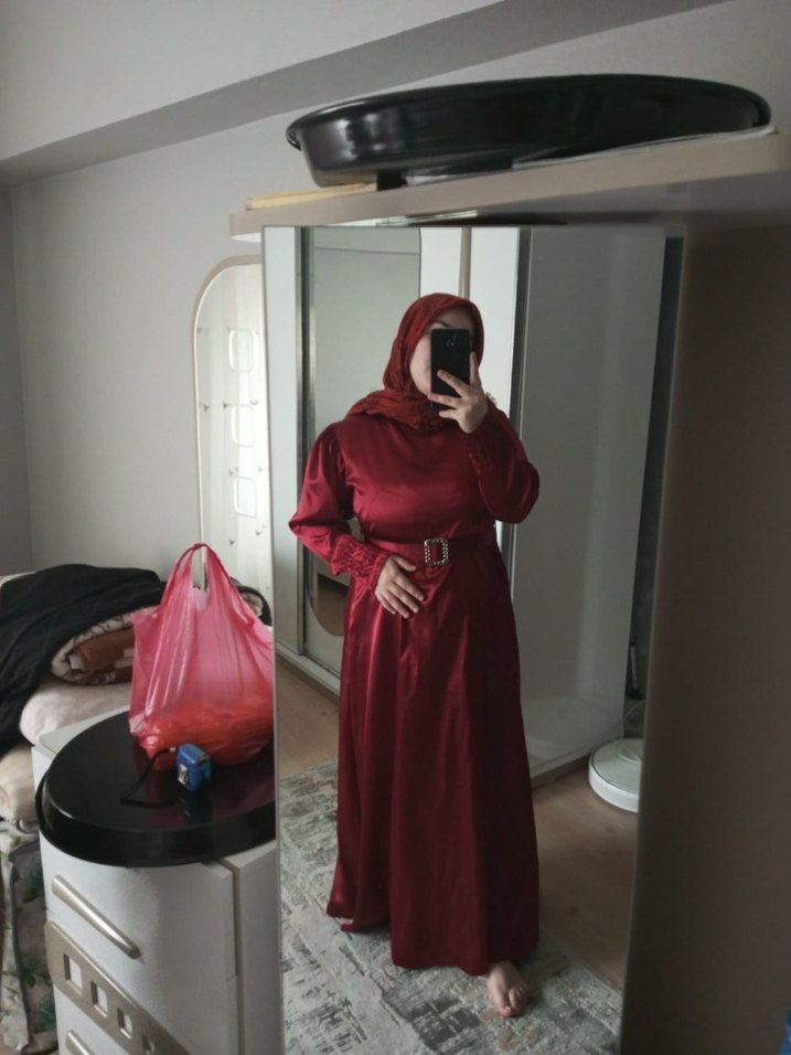 #bordo #elbise #tesettür - Görsel 5