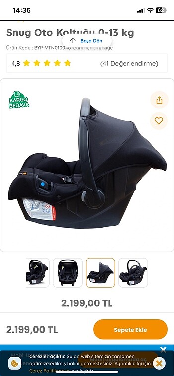0 - 13 kg Beden Puset ve oto koltuğu 0-13kg Ana kucağı, taşıma koltuğu ve oto ko