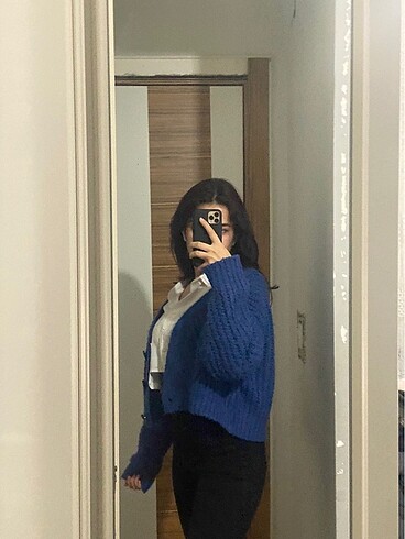 s Beden mavi Renk Trendyolmilla kısa kaza hırka