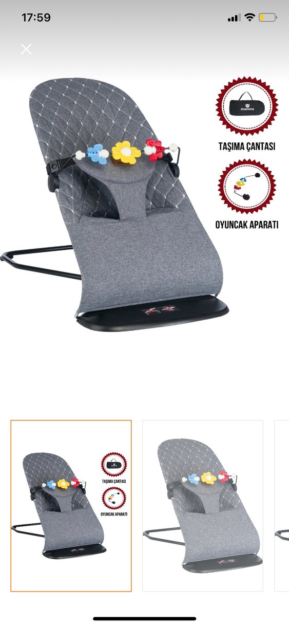 Gri Bebek Ana Kucağı Oyuncaklı - Görsel 2