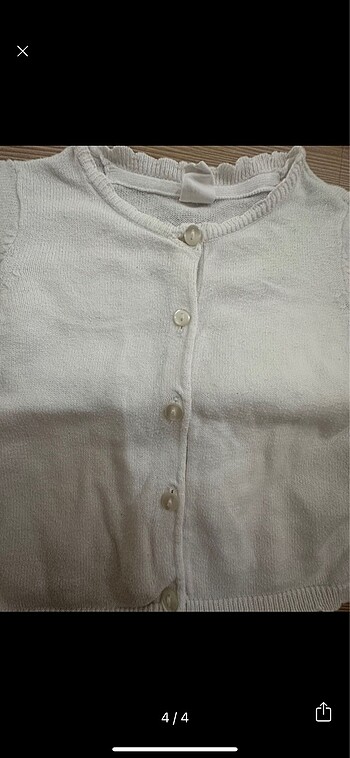 3-6 Ay Beden beyaz Renk H&M ince triko hırka