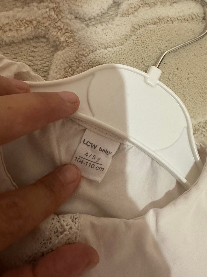 Lc wakiki beyaz yakalı kız çocuk gömlek - Görsel 3