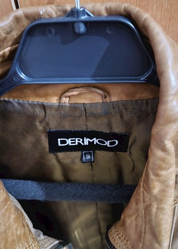 Bej Deri Biker Ceket - Görsel 3