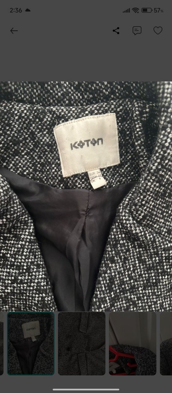 Koton Gri Melanj Kaban — görsel 2/4