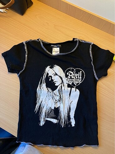 Cool Avril Lavigne Fitted Baskılı Kısa Kollu Tişört