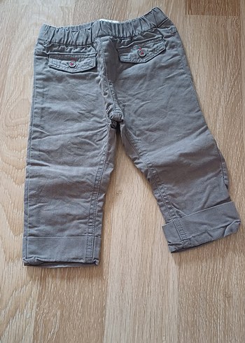 Erkek Çocuk Gri Keten Bol Kesim Pantolon - Görsel 7