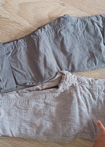 Erkek Çocuk Gri Keten Bol Kesim Pantolon - Görsel 2