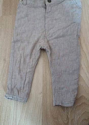 Erkek Çocuk Gri Keten Bol Kesim Pantolon - Görsel 4