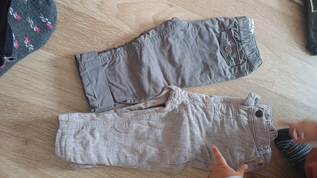 Erkek Çocuk Gri Keten Bol Kesim Pantolon - Görsel 2