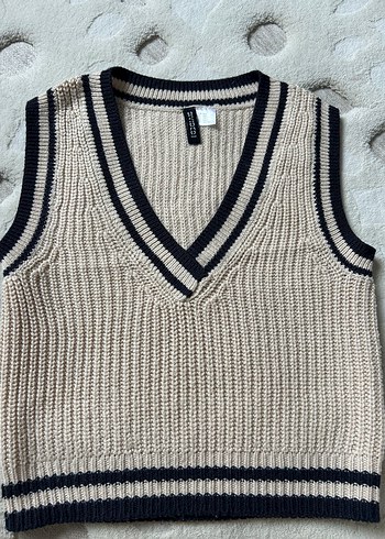 h&m V Yaka Örgü Kadın Süveter
