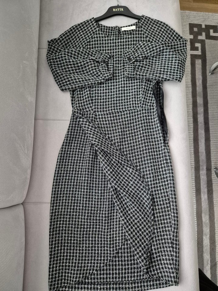 Batik marka Ekose Desenli Kadın Elbise - Görsel 4