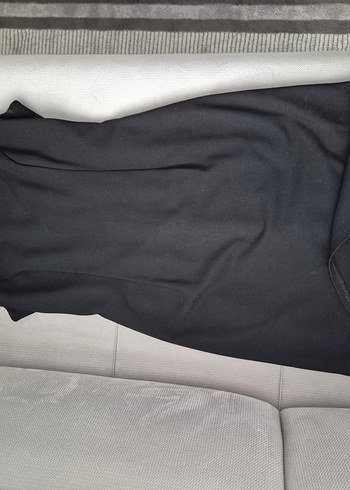 AdL Siyah Midş Kolsuz Drapeli Elbise - Görsel 4