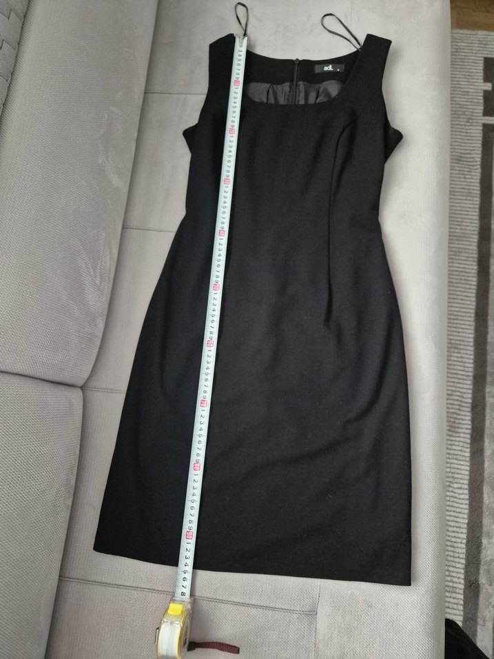 AdL Siyah Midş Kolsuz Drapeli Elbise - Görsel 5