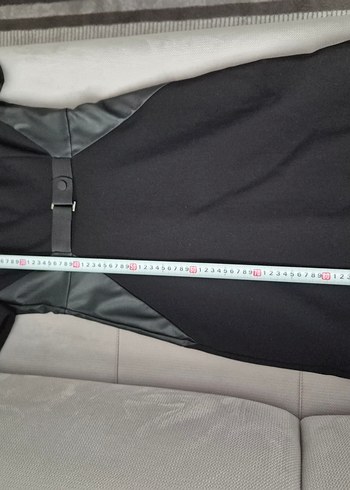 AdL Kemer Detaylı Siyah Midi Elbise - Görsel 6