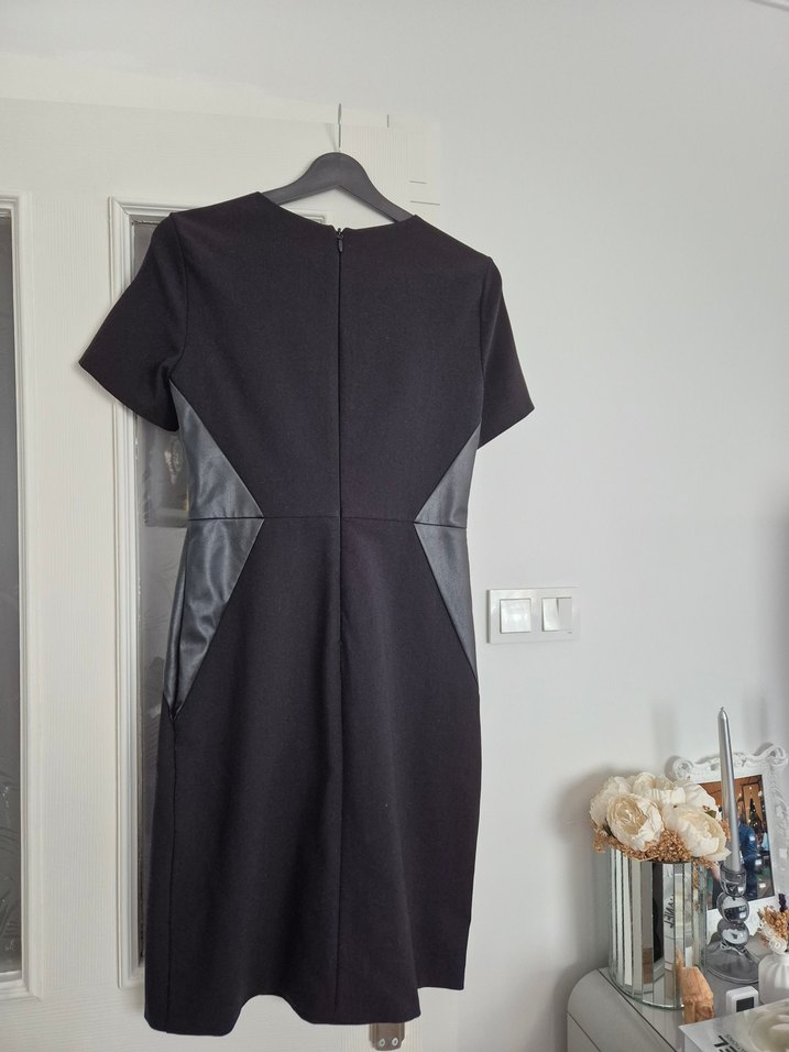 AdL Kemer Detaylı Siyah Midi Elbise - Görsel 2