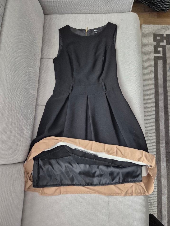 Koton Modern Klasik Siyah Midi Elbise - Görsel 3