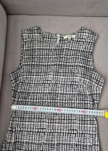 Koton Gri Kareli Midi Elbise - Görsel 5