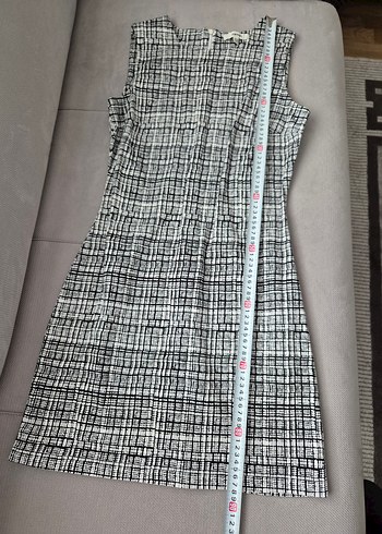 Koton Gri Kareli Midi Elbise - Görsel 6