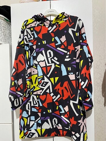 Renkli uzun sweatshirt