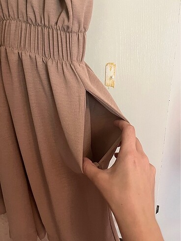 40 Beden camel Renk KOTON ŞORT TULUM