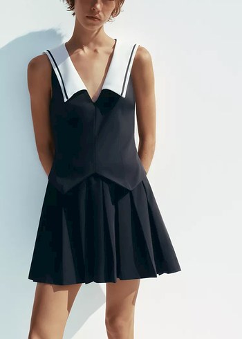 Zara pilili elbise yeni sezon