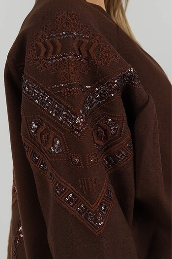 diğer Beden Pullu kaşe kimono oversize