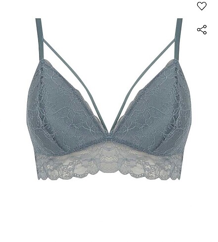 Mavi dantel bralet