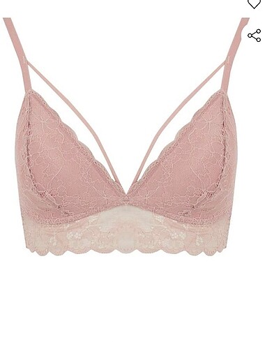 Pembe dantel bralet