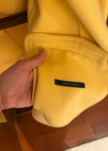 Bej Midi Yun Kadın Klasik Kesim Kaban - Görsel 2