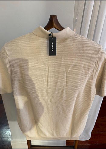 Bej Kısa Kollu Polo Yaka Erkek Tişört - Görsel 2