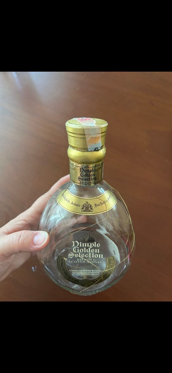 Dekoratif boş şişe Dimple Golden Selection Blended Scotch - Görsel 3