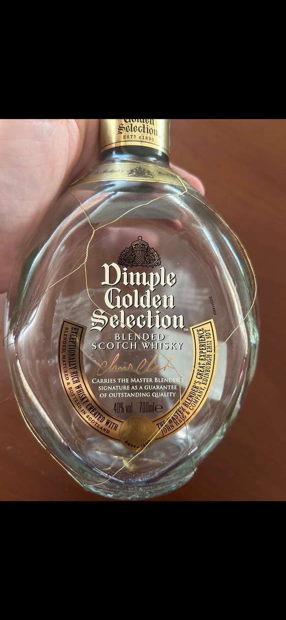 Dekoratif boş şişe Dimple Golden Selection Blended Scotch - Görsel 2