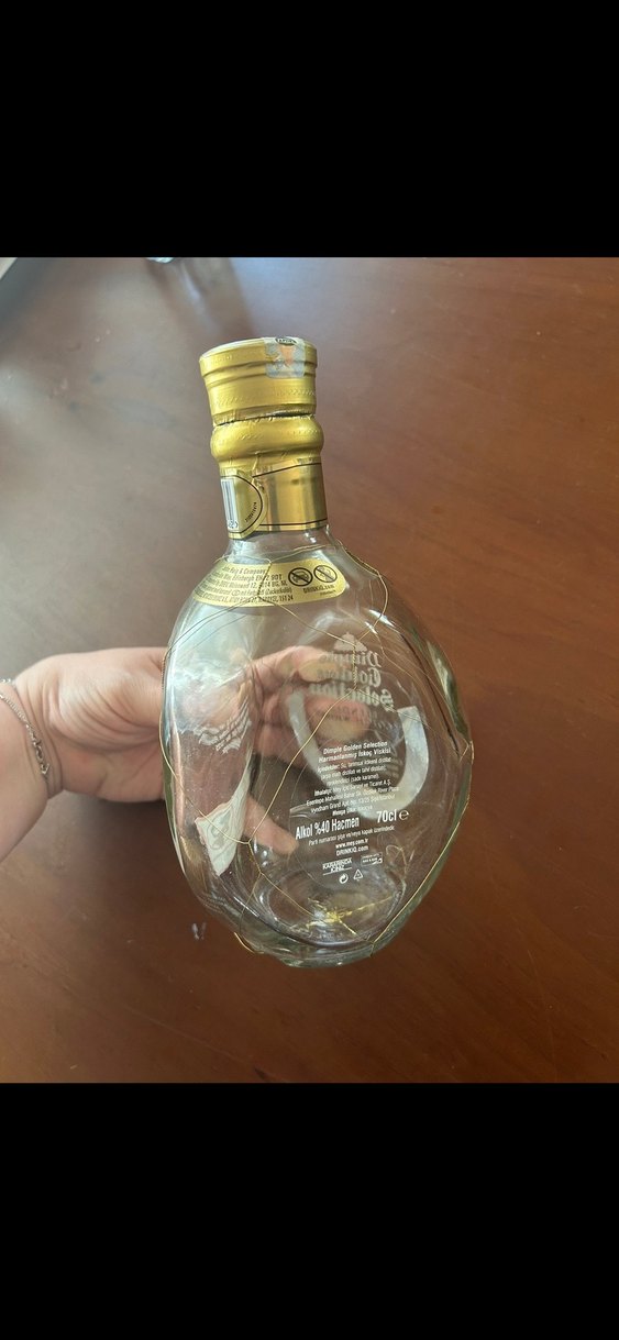 Dekoratif boş şişe Dimple Golden Selection Blended Scotch - Görsel 5