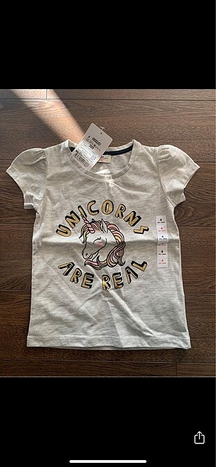 Soobe 4 yaş unicorn bej tshirt